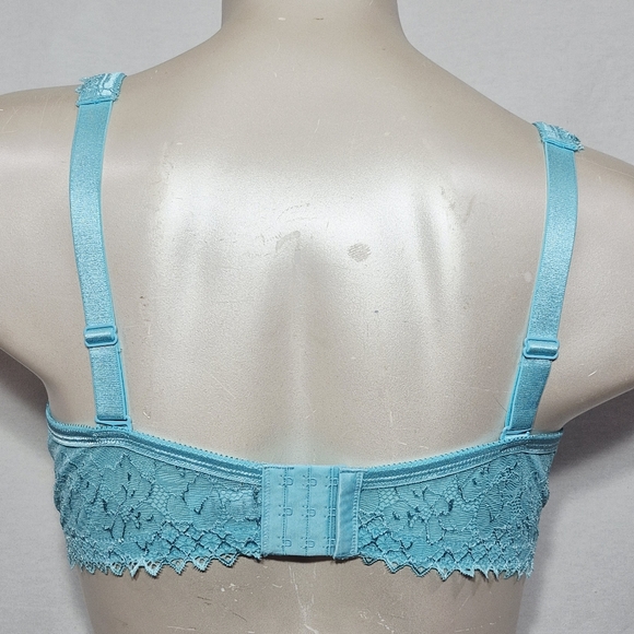 48B Comfort Choice 27-0278-5 Lace Trimmed Spacer Underwire Bra Aqua - Picture 2 of 7